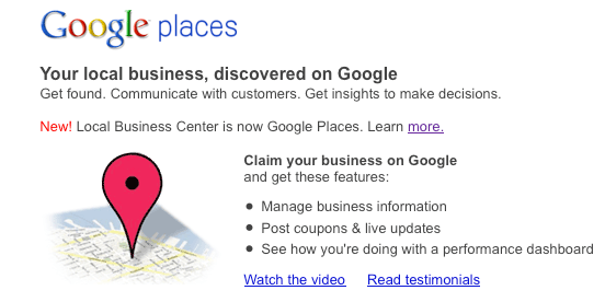Google Places Google's Local Business Center is Replaces With Google Places