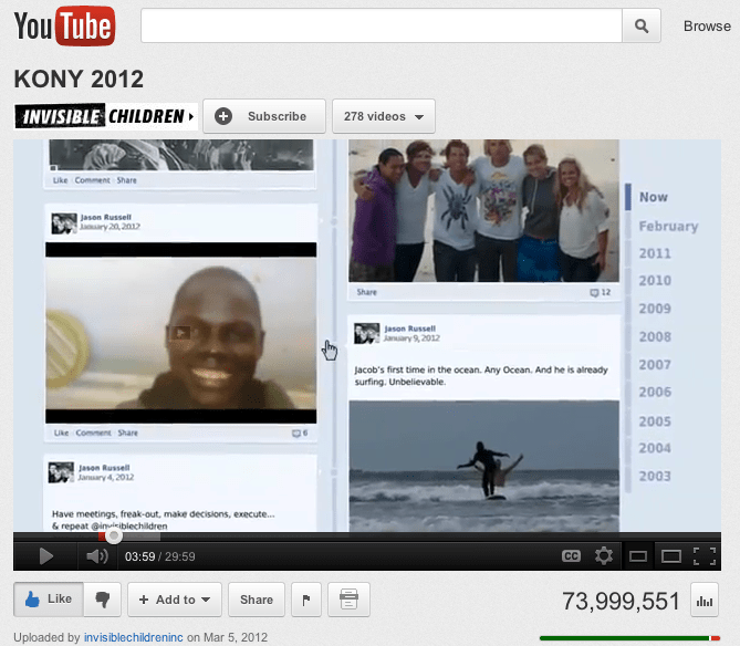 How to make a video go viral - Kony 2012