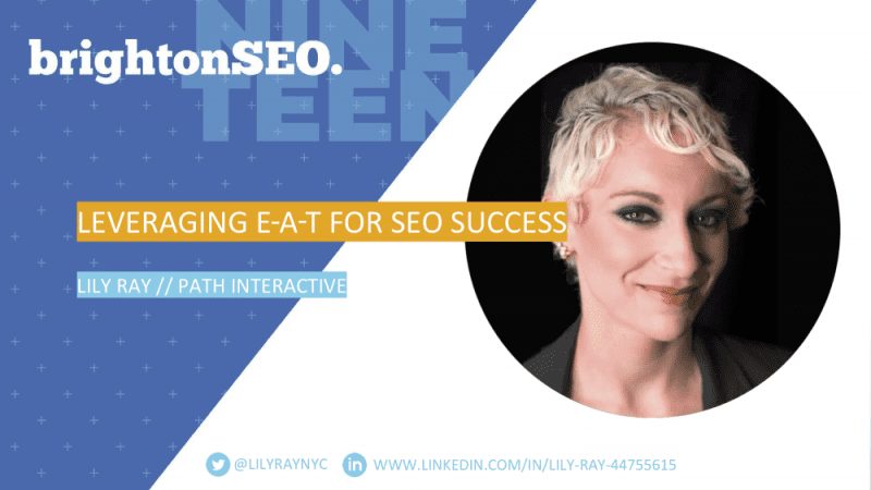 Lily Ray Brighton SEO Leveraging EAT for SEO Success