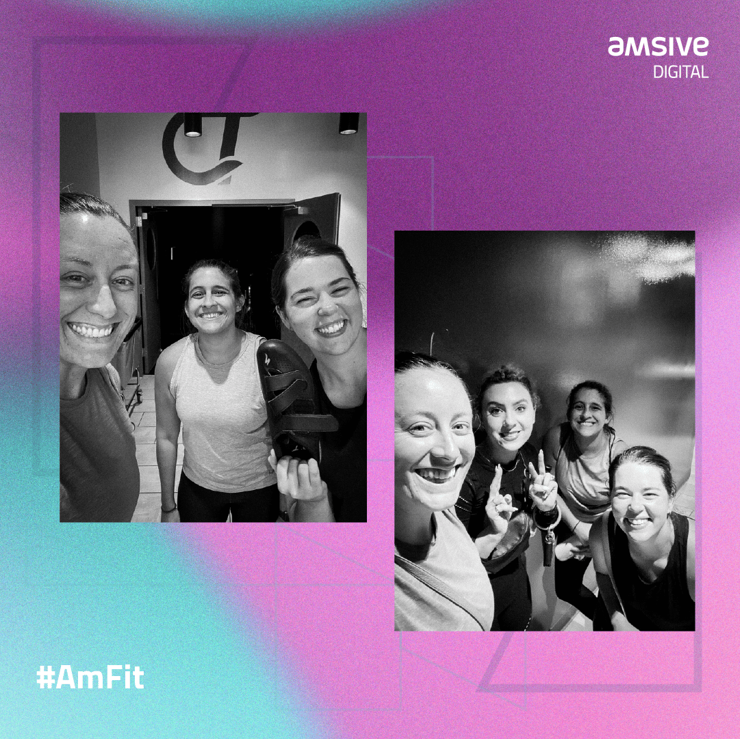 Amsive Digital #AmFit with group of people just finished working out