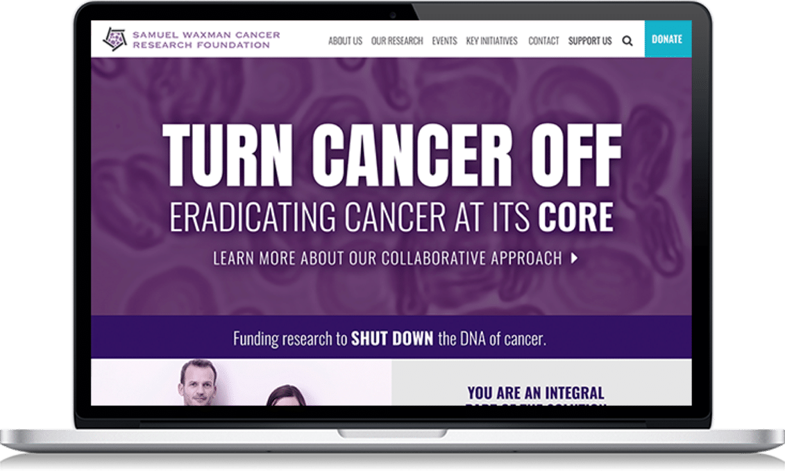 Advertisement for a cancer research foundation