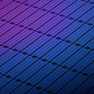 Purple and blue solar panels